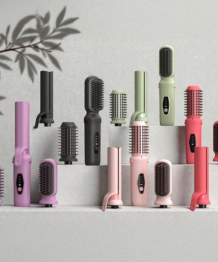 Portable Cordless Dual 3-in-1 Comb Hair Iron ST-DWC100 (Straightening Tool Included)