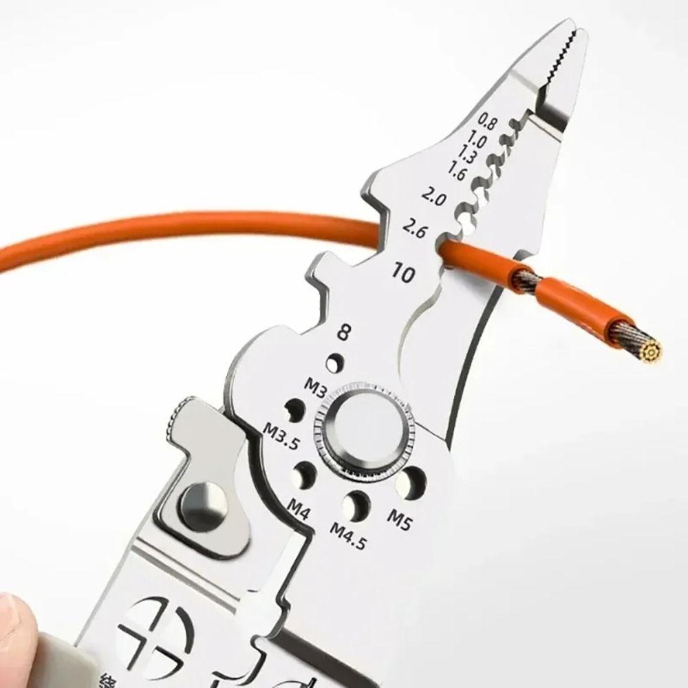 1Pcs Flat Wire Wire Stripper Foldable Cable Cutting Nippers Stripping Tool Electrician Pliers