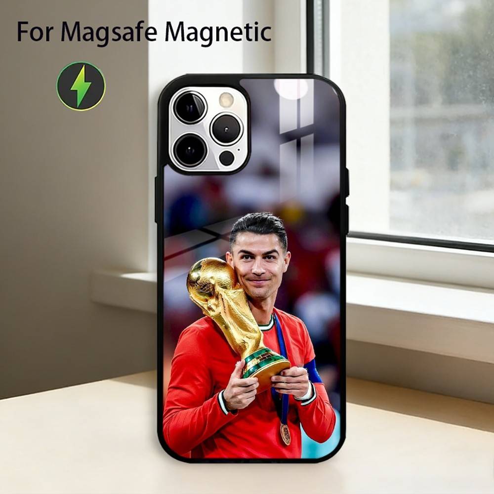 

R-Ronaldo Cool CR7 football Phone Case For iPhone17,16,15,14,13,12,11 Plus,Pro Magnetic For Magsafe Wireless Charging iPhone15