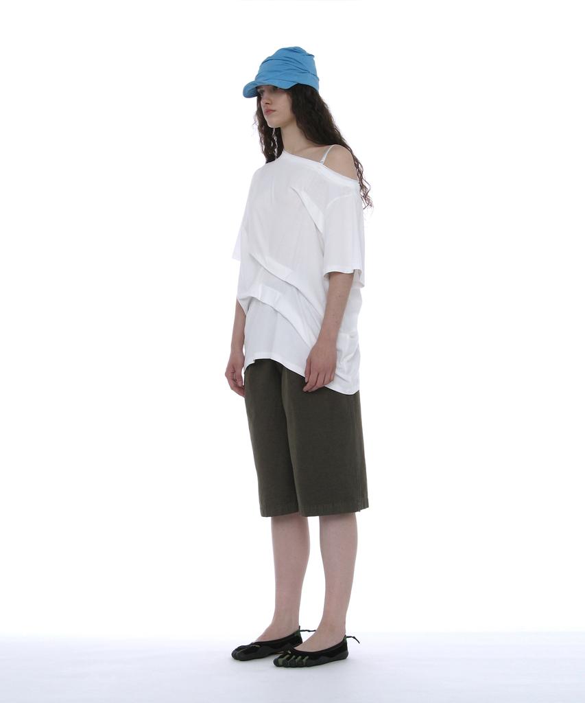 PARTIMENTO WOMEN Luched Drape Hat_Blue