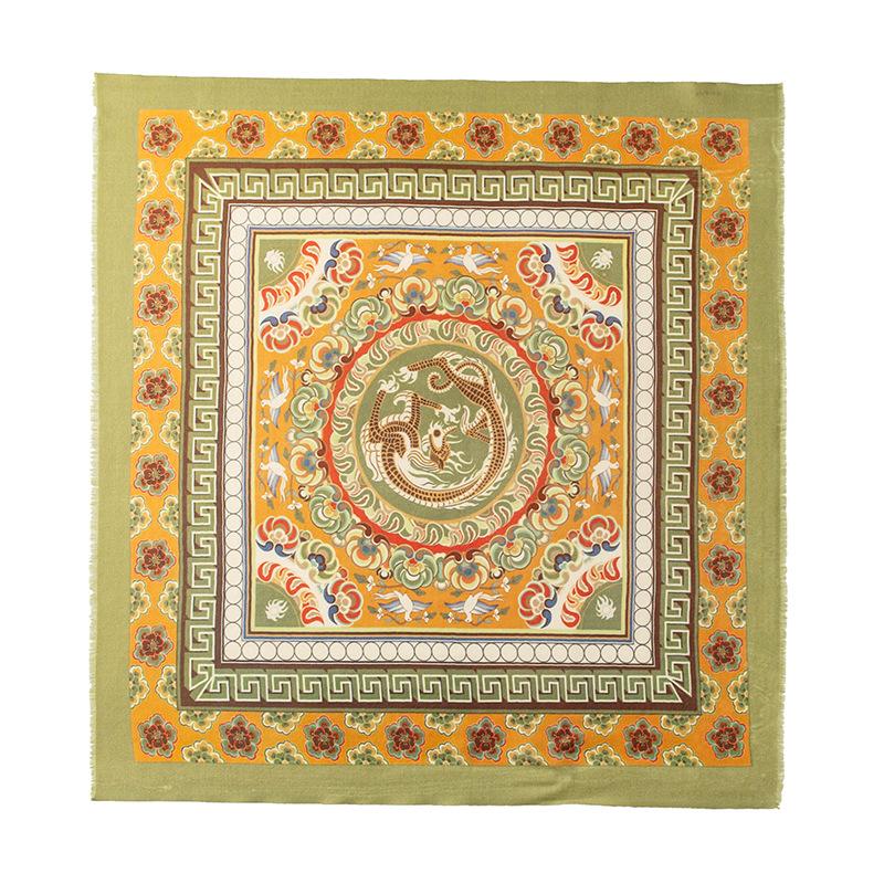 Wool Silk Scarf High end Women's New Small Square Scarf Neck Scarf