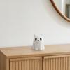 Jijijing 3D Printed Ghost Dog/Cat Figurine Ornaments, Knitted Texture Halloween Animal Decorations, Small Cute Puppy/Kitten Gifts for Home Desk