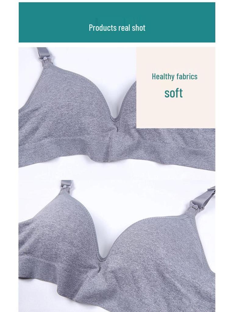 Wire-Free Maternity Nursing Bra: Thin Cup, Front-Opening, One-Piece Design for Pregnancy & Breastfeeding