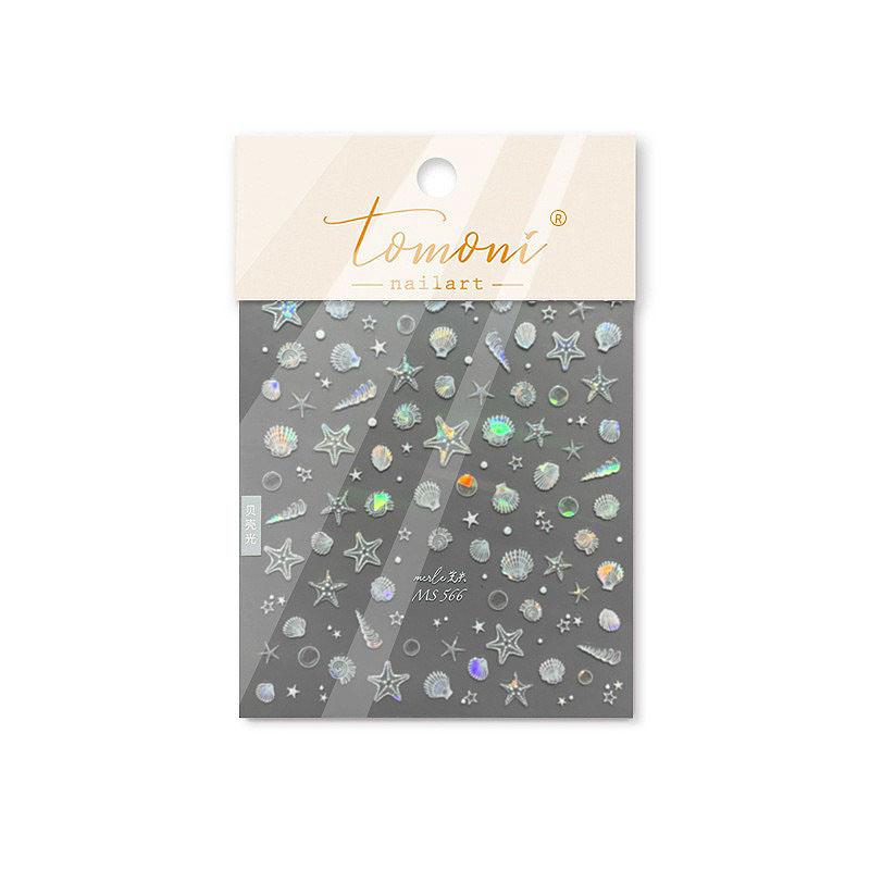 New Stickers for Nails Beach Ocean Shell Conch Nail Sticker Self-adhesive Nail Art Stickers Manicure Decals ZJT20