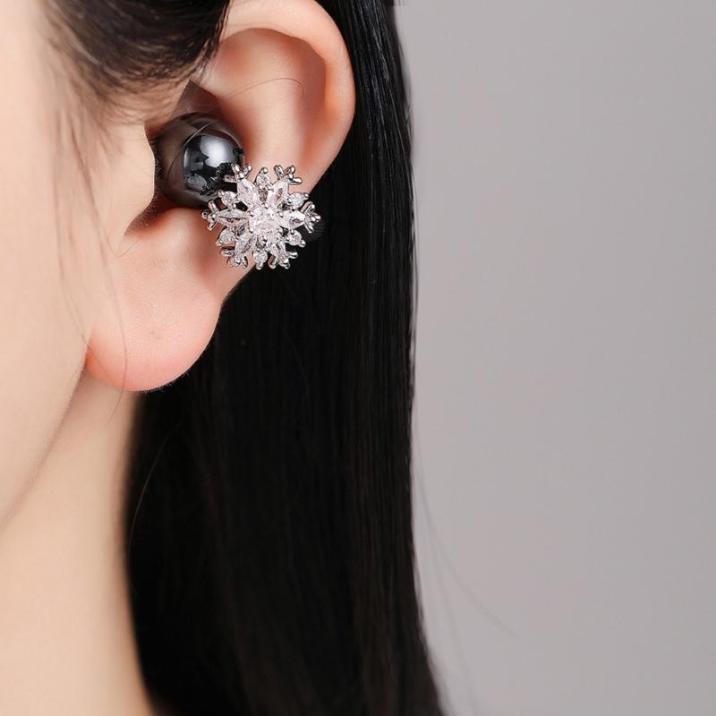 Design Fiocco di Neve Zirconi Scintillanti Fibbie per Cuffie Clip su Gancio per Orecchio Accessorio Per Cuffie FreeClip 1 2 Ornamento