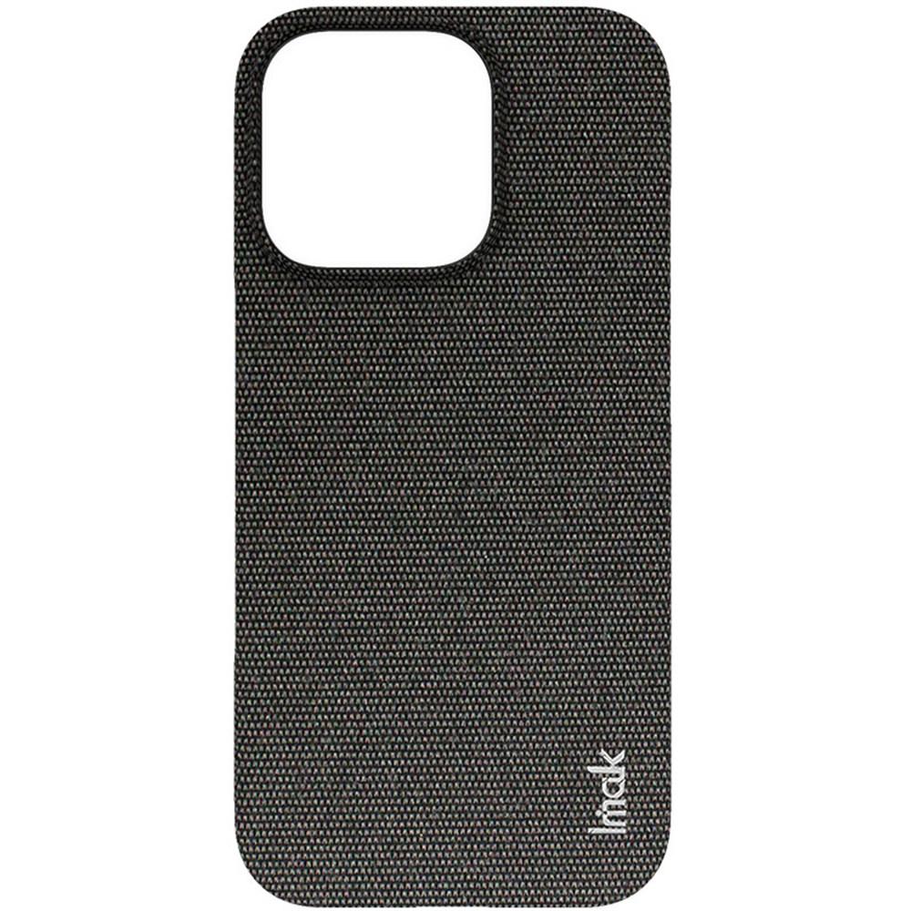 IMAK Ruiyi Series for iPhone 16 Pro Case Fabric Texture Leather+PC Phone Back Cover