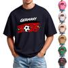 Men's Printed Round Neck T-Shirt Casual Sports Short-Sleeve Top