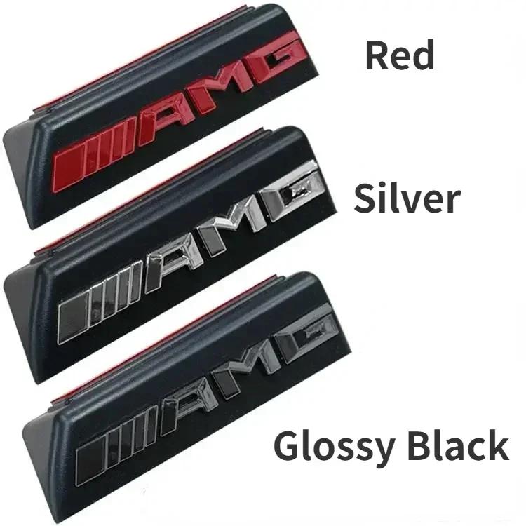 3D ABS Logo AMG Emblem Car Front Grille Badge Mercedes Benz GLC A B C E Class W204 W205 W212 W213 GT AMG Sticker Accessories