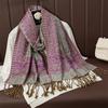 Luxury Cashmere-Feel Wrap Scarf Women Winter Warmth Elegant Jacquard Print Shawl Lightweight Stylish Accessory