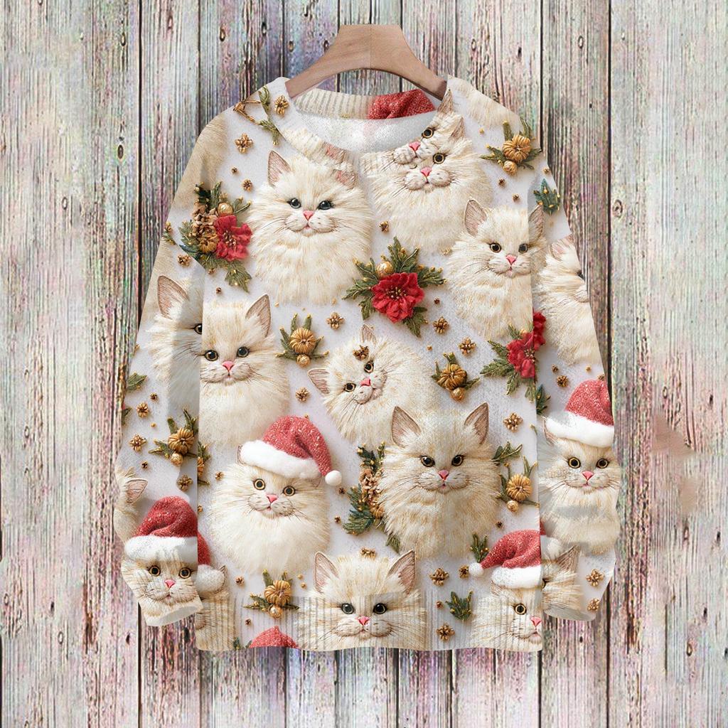 Christmas Sweatshirts For Women Knit Sweater Cute Shirt Fall Crewneck Pullover Tops