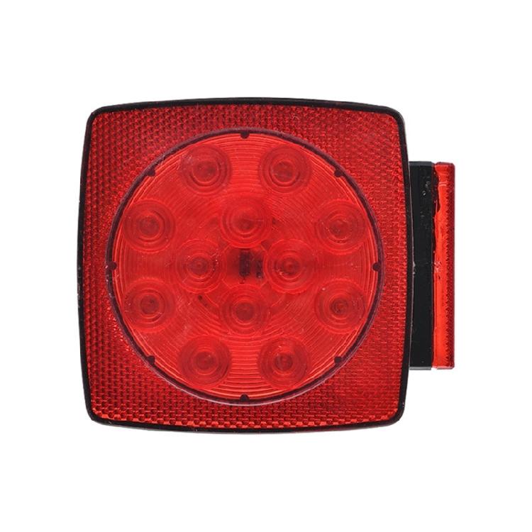 High Intensity Vehicle Vibration Resistant LED Truck Tail Light Square Design Waterproof Housing Universal Compatibility