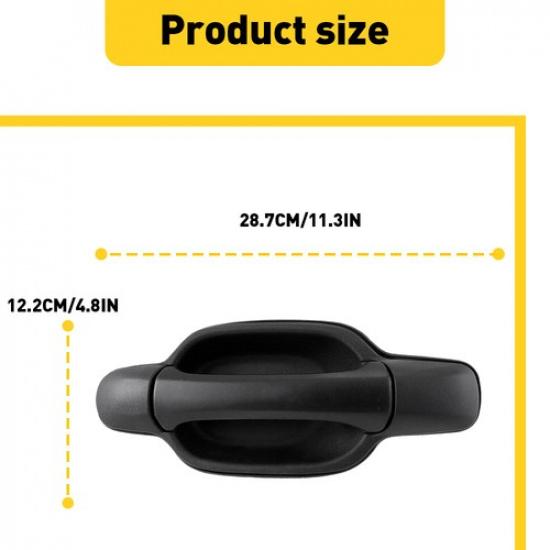 Exterior Door Handle Rear Left For 2004-2012 Colorado Chevrolet GMC Canyon Black