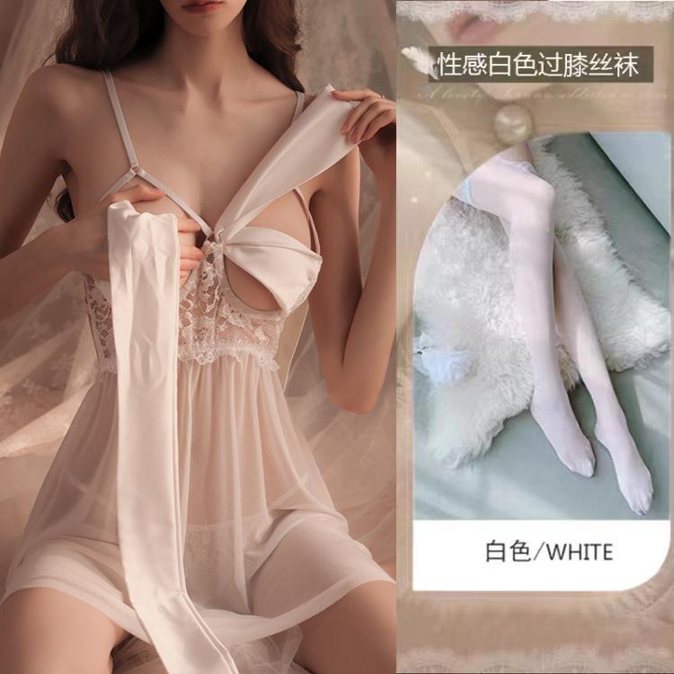 Sexy underwear lace sensual seductive pajamas loungewear sexy steel tray small breasts gather girls sexual fun clothes