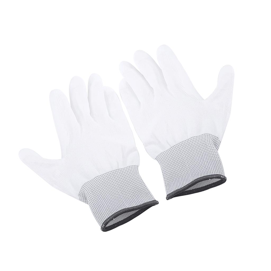 Anti Static Antiskid Glove PU Coated Palm Finger Part for PC Computer Phone (S)