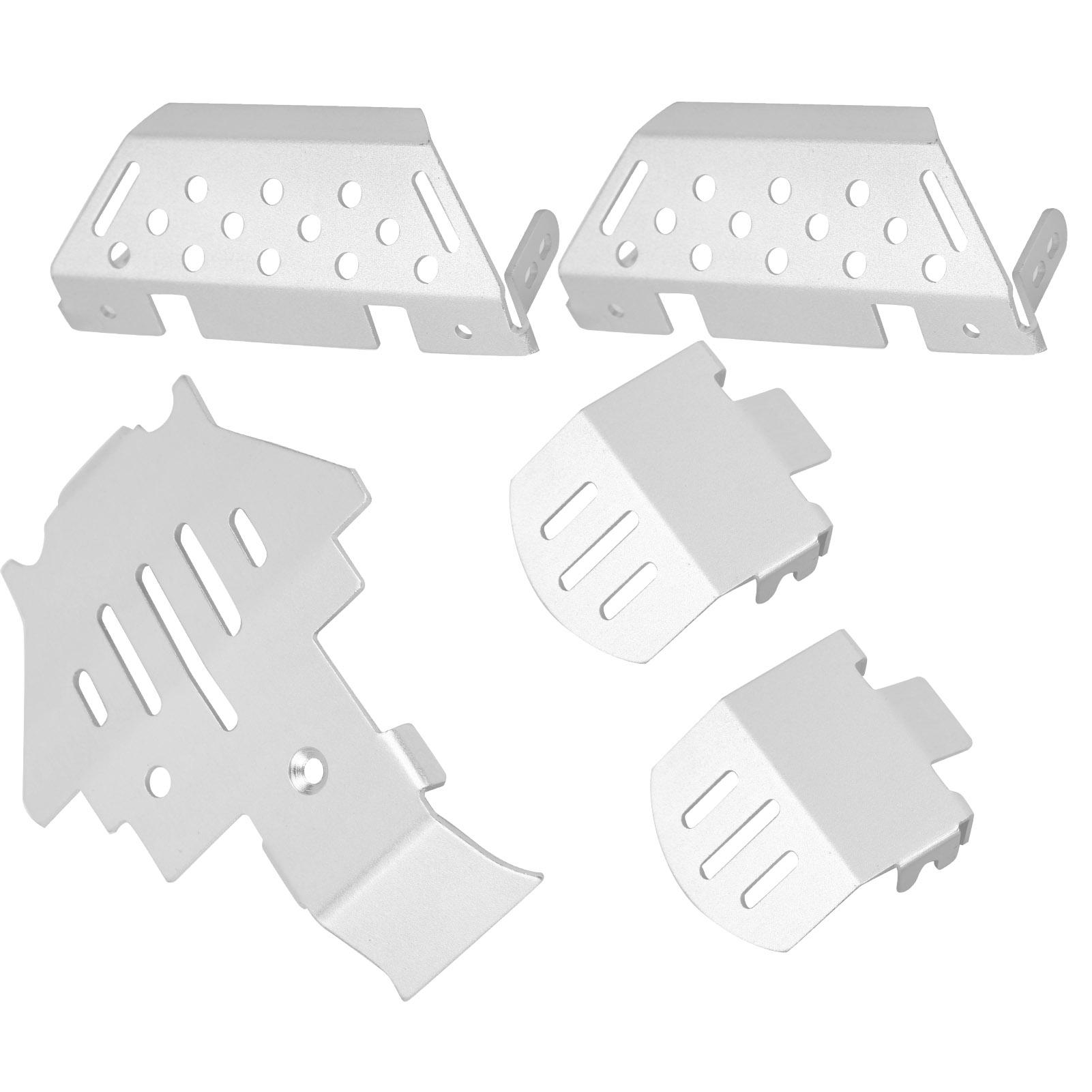 

5Pcs/Set Chassis Armor Protective Plate Aluminium Alloy Guard Fit for TRAXXAS/TRX4/TRX4 RC Car