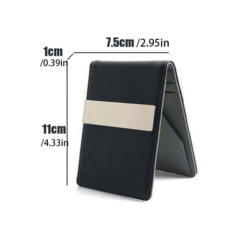 Korean Style Men's PU Leather Wallets Short Money Clip Wallet Fashion   Shopping