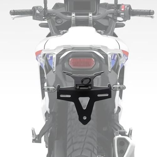 MAORANG Motorcycle License Plate Holder with Adjustable Angle and LED Light for Transalp XL750 2025, a Neat Tail License Plate Holder for Transalp XL7