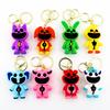 Smilingcritters Bobi Game Time 3 Cute Animal Keychain Big Mouth Monster Pendant Purple
