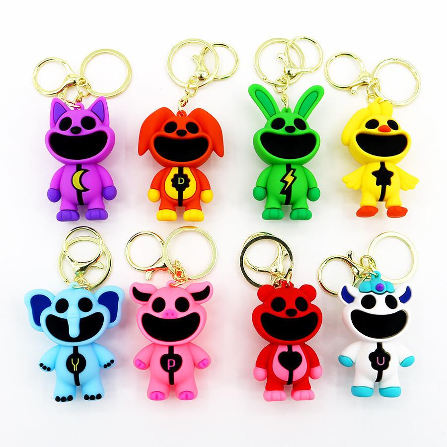 Smilingcritters Bobi Game Time 3 Cute Animal Keychain Big Mouth Monster Pendant Purple