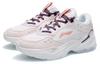 Li Ning Slip Resistant Abrasion Resistant Low Top Sports Casual Shoes Women's White Purple AGCS436-2
