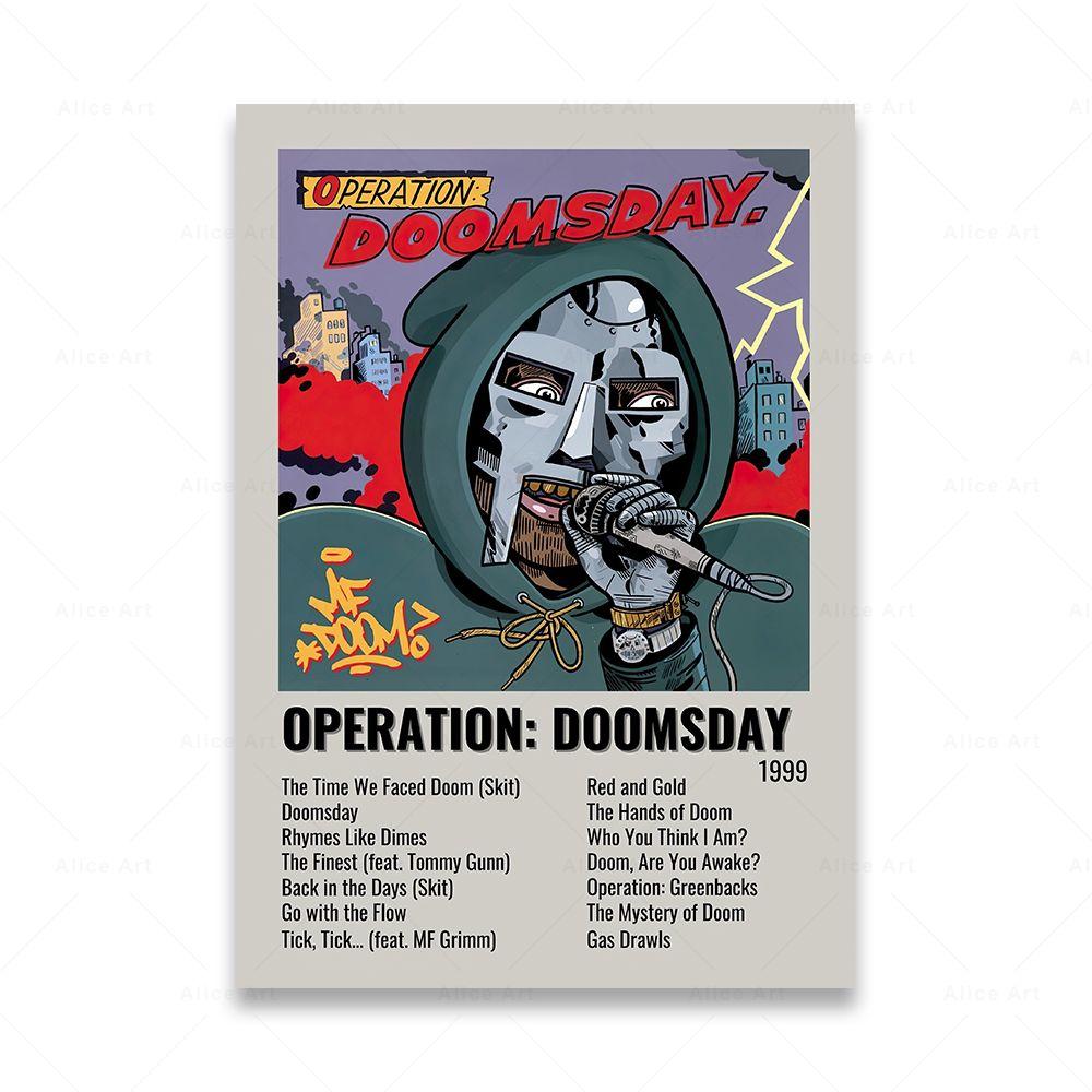 Singer Madvillain MF Doom Poster Room Decor Hip Hop Rap Music Album Star Wall Art Canvas Painting For Living Room Home Decor