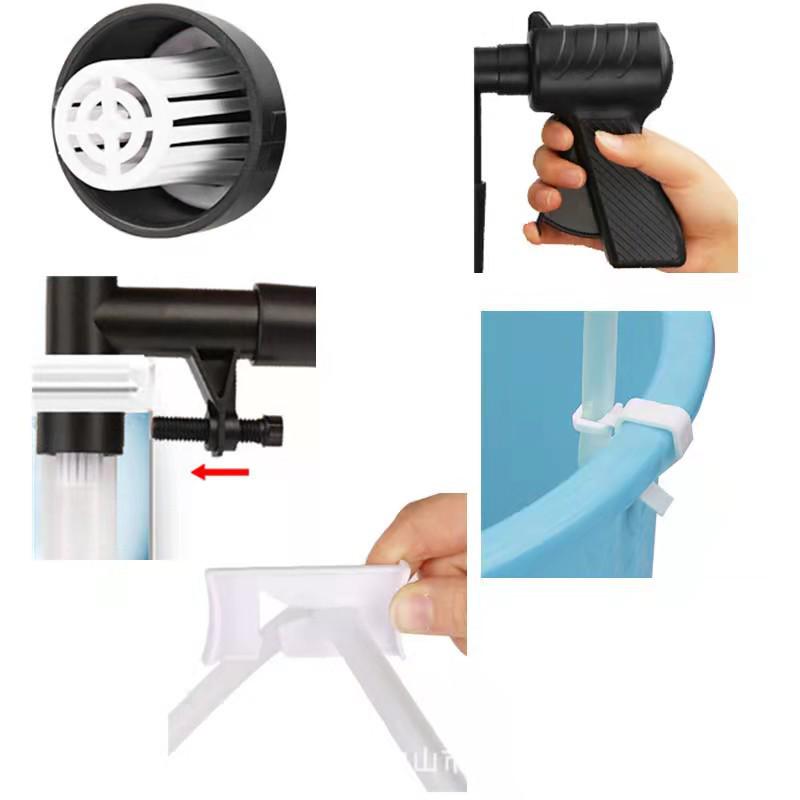 Pneumatic Sand Washer & Algae Scraper for Semi-Automatic Fish Tank Water Change