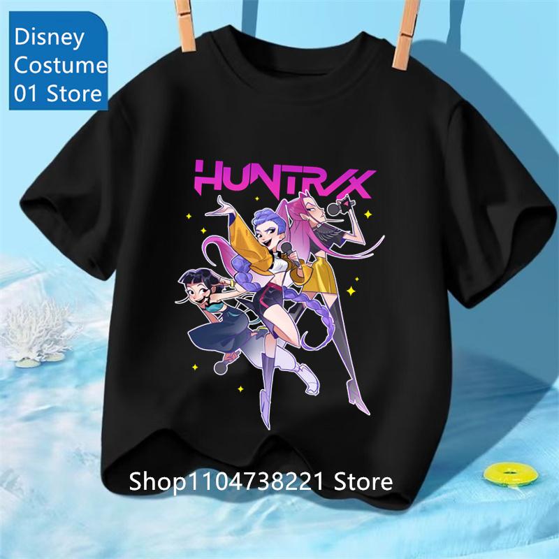 

Футболка Saja для мальчиков Аниме K-pop Охотники на демонов Детские футболки Детская одежда 2025 Новая Летняя Повседневная для Мальчиков Девочек Топы с коротким рукавом 150