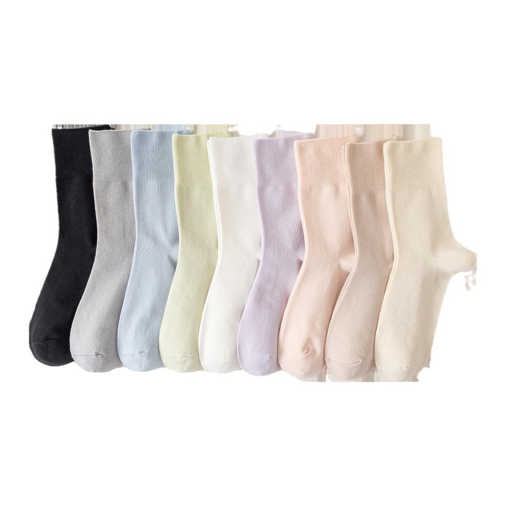 5 Pairs of Women's Autumn Pure Cotton Boneless Loose Tube Pile Socks