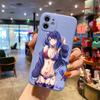Genshin Impact Sexy Girl Luxusní Čtvercové Tekuté Silikonové Pouzdro na Telefon Pro iPhone 14 11 12 13 Pro Max Mini X XS XR 7 8 Plus SE2 Kryt