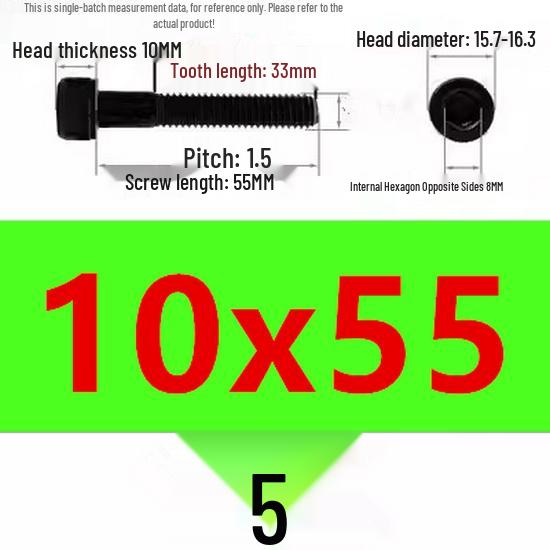 High-Strength Grade 12.9 Internal Hex Head Screws M1.4-M20