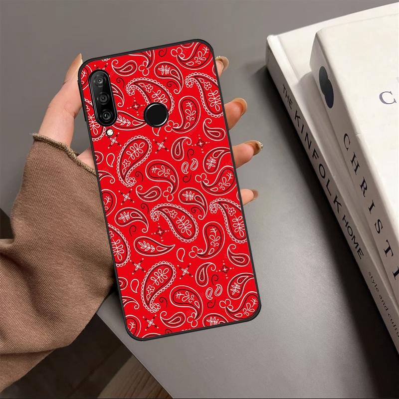 Paisley Bandana Hoesje Voor Huawei P40 P20 P30 Lite P60 Pro Nova 12i 12s 11i 10 9 SE 5T Y91 Y90 Y60 Y70 Y72 Y61