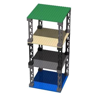 Non-Toxic 3Pcs Plates 16 X 16 Double Sided Baseplate Building Blocks Base Plate Moc City Parts Educational Toy For Children