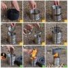 Outdoor Camping Stove Portable Wood Burning Windproof Stainless Steel Stove Camping Folding Wood Stove Picnic Barbecue Cooker