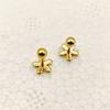 Simple commuter fashion niche design mini stud earrings women's titanium steel ear plug versatile temperament ear jewelry