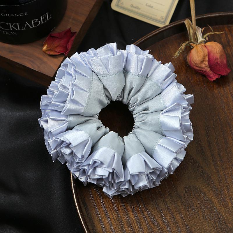 

Корейская плиссированная резинка для волос с кружевной отделкой: Элегантные, нишевые головные уборы для женщин