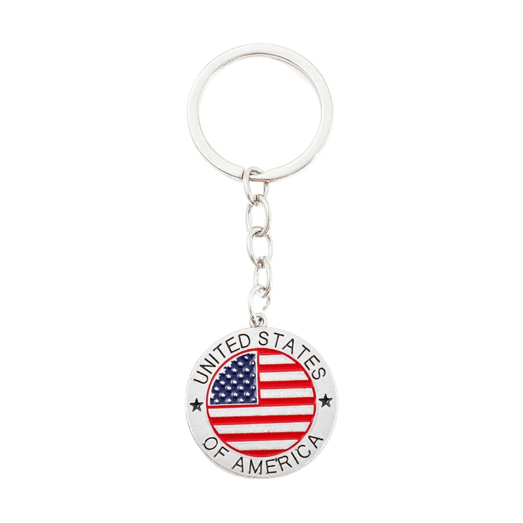 Independence Day-Themed Keychain: Flag, Cross, And Heart-Shaped Bottle Opener Alloy Pendant Charm