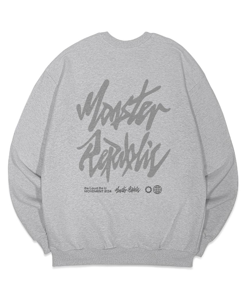 MONSTER REPUBLIC Authentic Logo Light Gray Sweatshirt Gray_8124