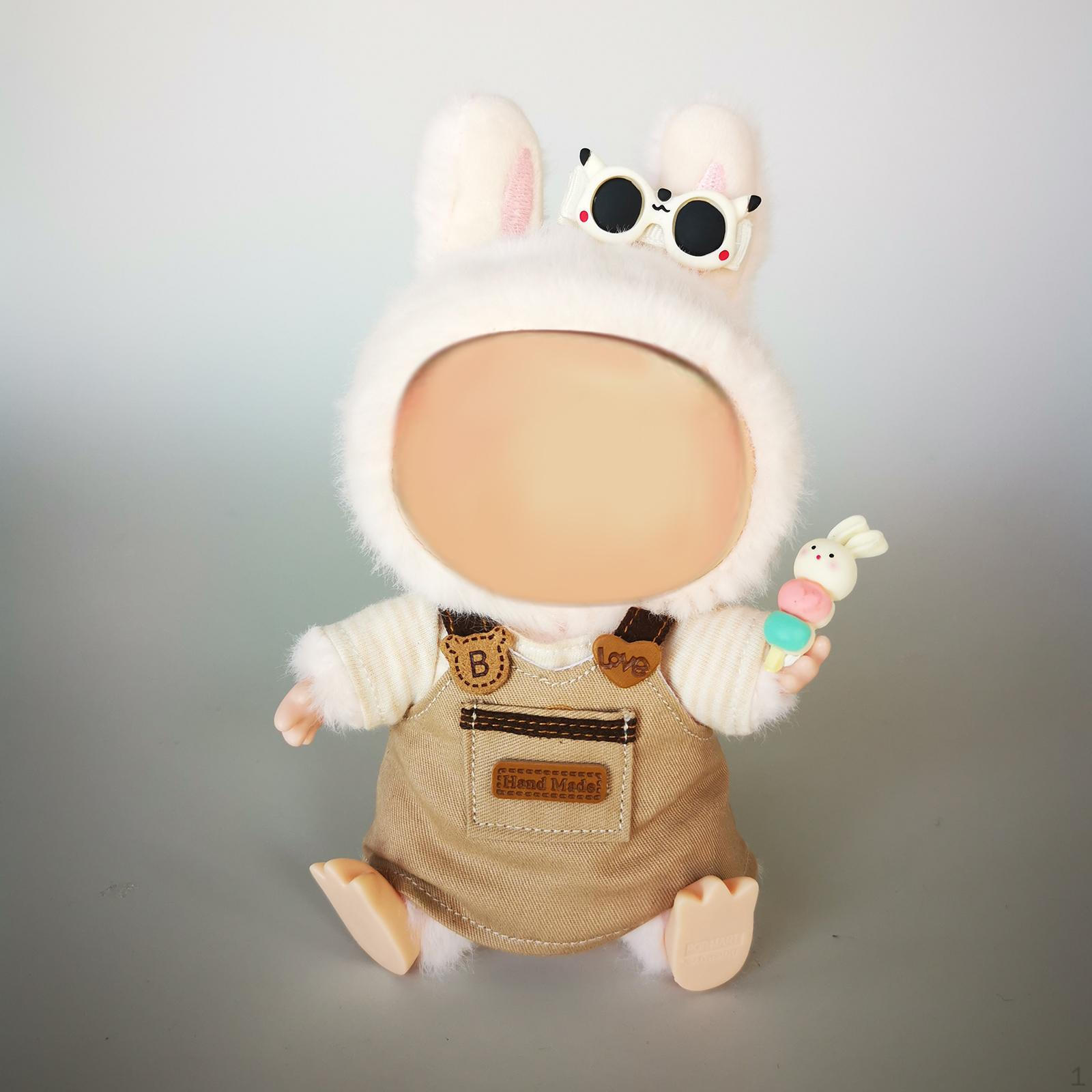 

Комплект одежды для куклы 15 см с плюшевой игрушкой, джинсовой юбкой и футболкой yellow Straps T shirt