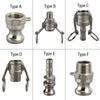 Camlock-Schnellkupplung, 1/2'' Edelstahl Camlock-Fittings Verbinder Cam- und Nut-Schlauchrohr-Fitting-Adapter, 3/4'' Cam-Lock-Typ