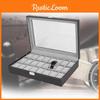 Watch Black 24 Storage Box Case Bracelet Bangle Jewelry Display Tray Collection
