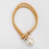1Pc Faux Pearl Curtain Tieback, Woven Rope Adjustable Curtain Holder, Stylish Bead End Draperies Holder for Living Room Bedroom Bathroom Dormitory
