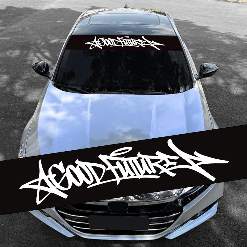 1PC A GOOD FUTURE Car Front Windshield Stickers Waterproof for Modification Car Styling Self-adhesive Universal Vinyl Decals 130x21cm