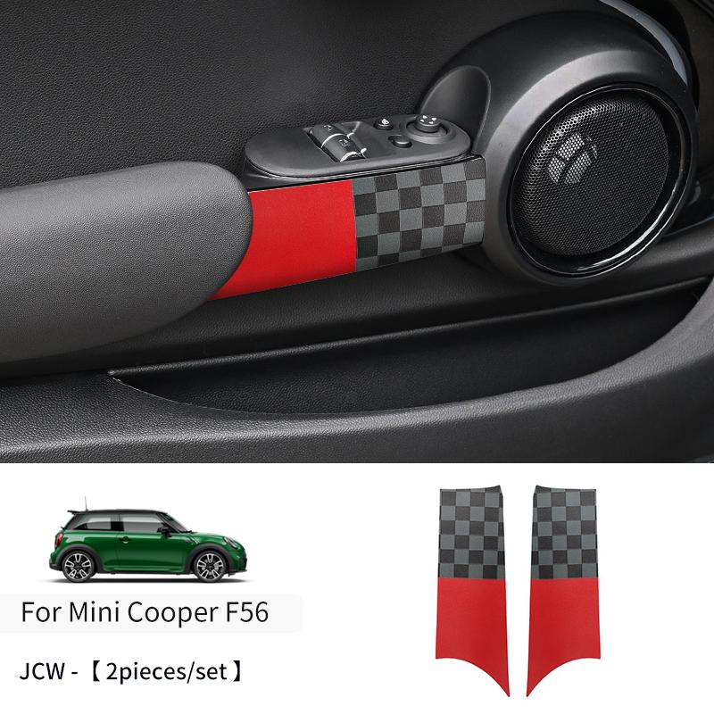 Autocollant Accoudoir de Porte de Voiture Pour Mini Cooper F55 F56 Cuir PU Poignée de Porte Auto Autocollant Accessoires de Décoration Intérieure de Voiture