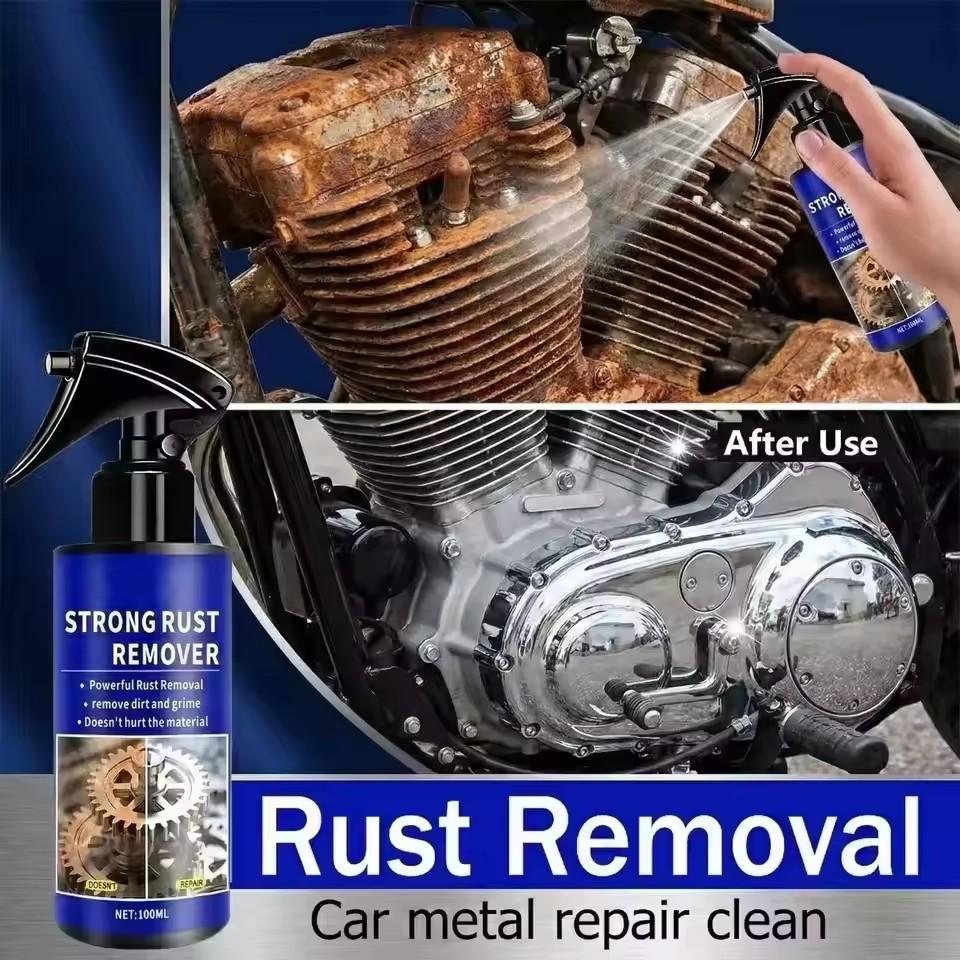 Automotive Car Rust Remover Spray Clean Metal Iron Quickly Auto Exhaust Pipe Rust Derusting Spray Stain Removal Agent 1/1pcs