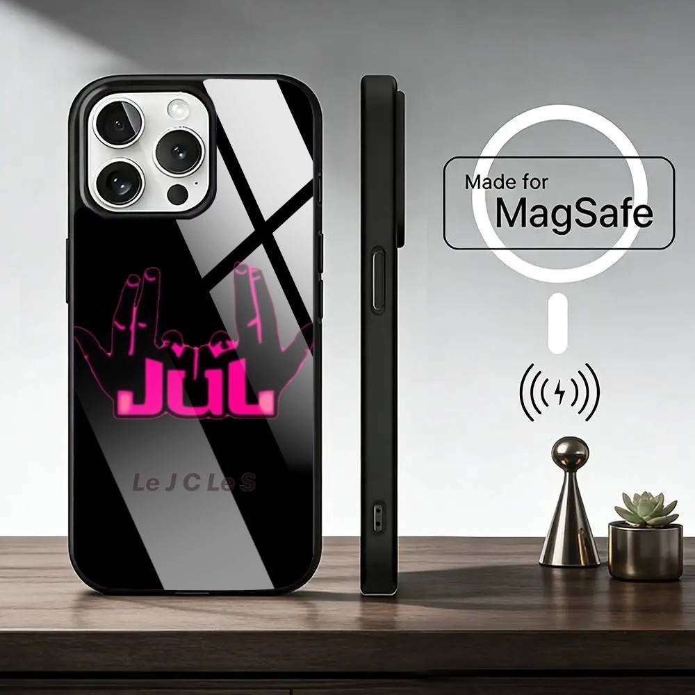 R-Rapper JuL C'est Pas Des Handyhülle für iPhone17,16,15,14,13,12,11 Plus,Pro Magnetisch mit Magsafe Kabelloses Laden