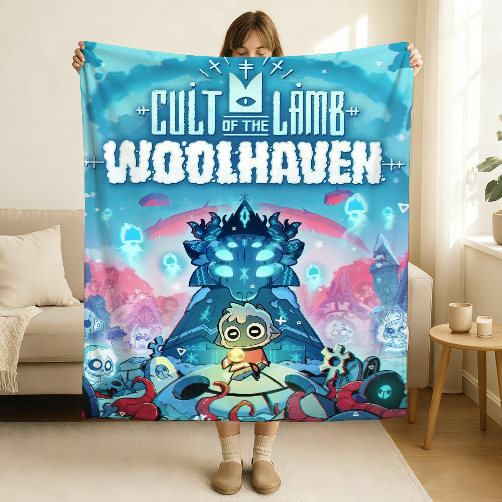 Hra Cult Of The Lamb Deku Měkká a šetrná k pokožce Pro Pohovku Postel Dřímání Přehoz Na Postel Pro Všechna Roční Období Přikrývka