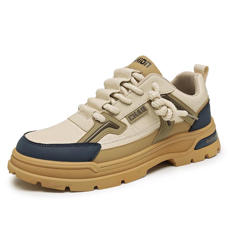 Spring and Autumn New Leather Men's Shoes Fashion Versatile Classic Casual Shoes Comfortable Soft Bottom Running Sports Shoes