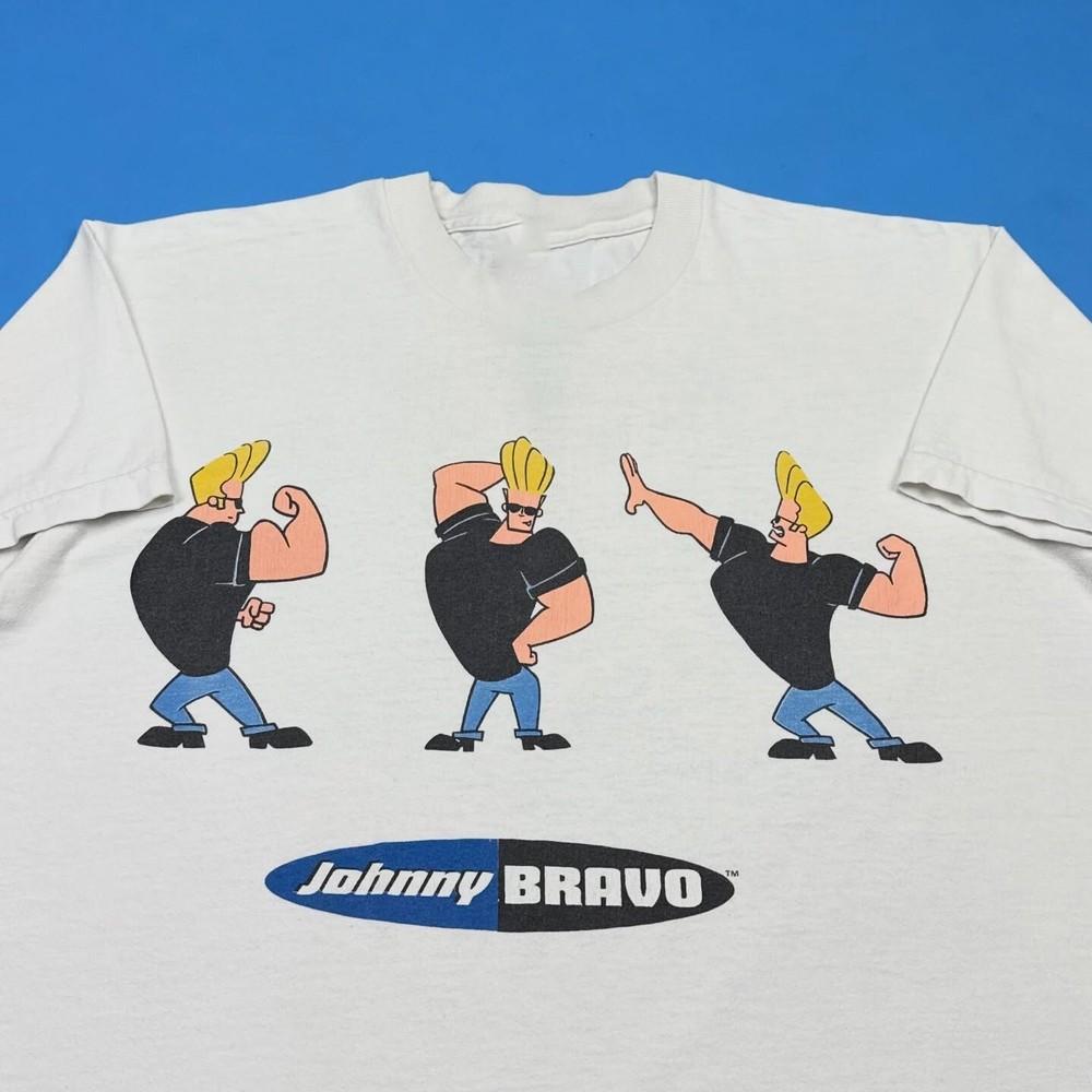 

Vintage Johnny Bravo 90s Classic Carton T Shirt Unisex Short Sleeve S5XL Unisex T-Shirt S