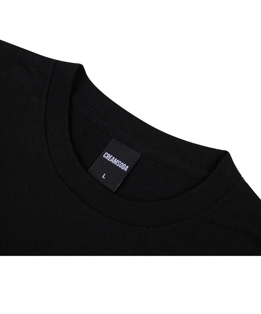 CREAM SODA LAB Lab Flower Cream Short Sleeve T-Shirt Black