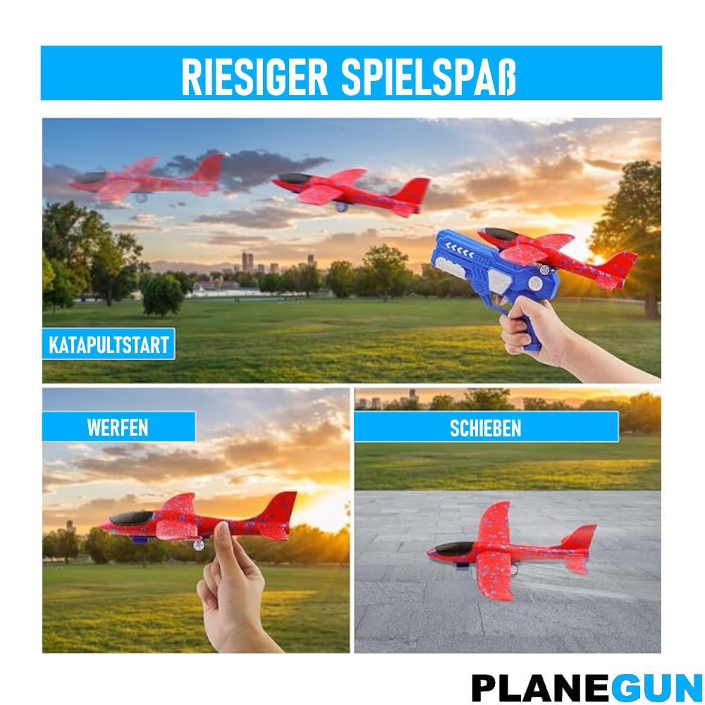 PLANEGUN Airplane Catapult Gun Aircraft Launcher Styrofoam Throwing Glider Launcher